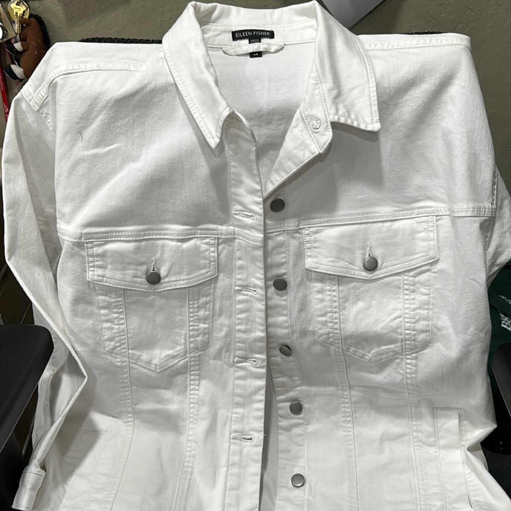 White jean jacket